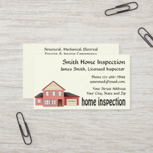 Tarjeta de visita casera del inspector de la