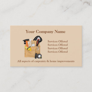 Tarjeta de visita casera del remodelado/de la