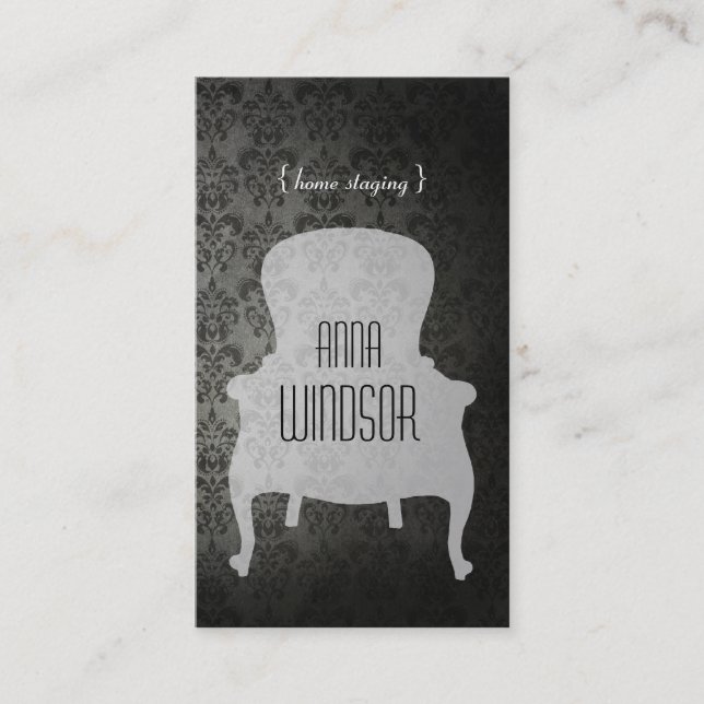 Tarjeta de visita casera elegante lamentable de (Anverso)