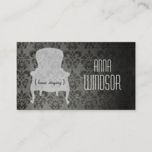 Tarjeta de visita casera elegante lamentable de