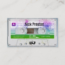 Tarjeta De Visita Casete de audio Guay Retro| DJ Professional