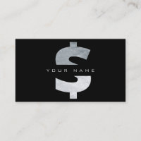 $ Cash Dollar Mark Silver Luxury Black Vip