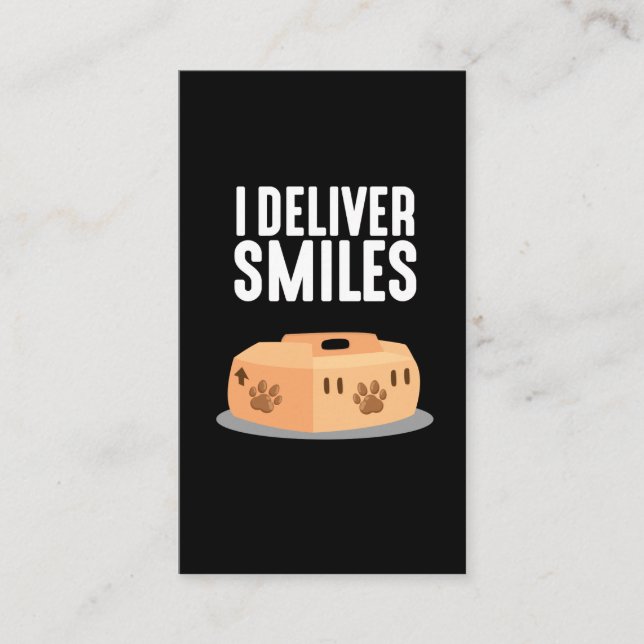 Tarjeta De Visita Casilla de transporte del Mascota de rescate para  (Anverso)