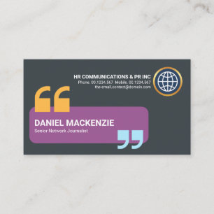 Tarjeta De Visita Casilla de voz creativa Marca de cotización PR Ges