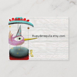 Tarjeta De Visita Casilla musical de música pájaro mágico lindo