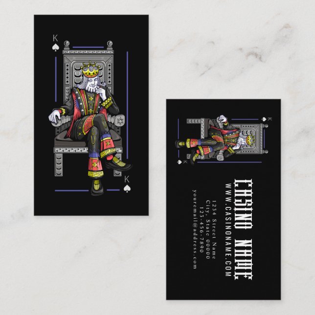 Tarjeta De Visita Casino de Card King (Anverso / Reverso)