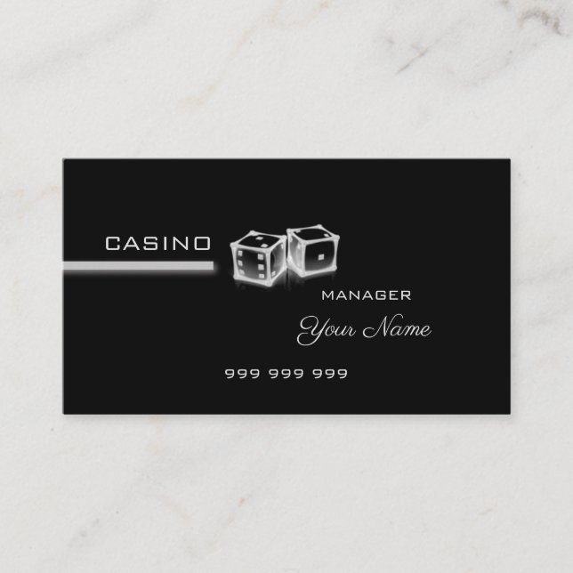 Tarjeta De Visita Casino elegante (Anverso)