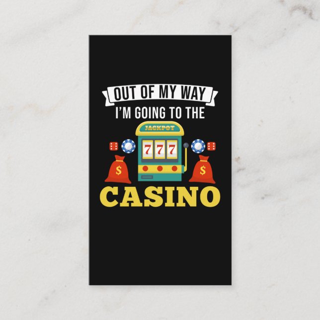 Tarjeta De Visita Casino Gambling Funny Poker Lover (Anverso)