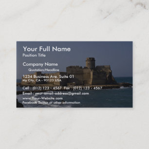 Tarjeta De Visita Castillo de Aragonese, Calabria, Italia
