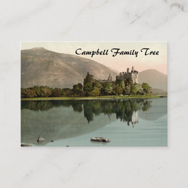 Tarjeta De Visita Castillo de Kilchurn, Argyll y Bute, Escocia (Anverso)