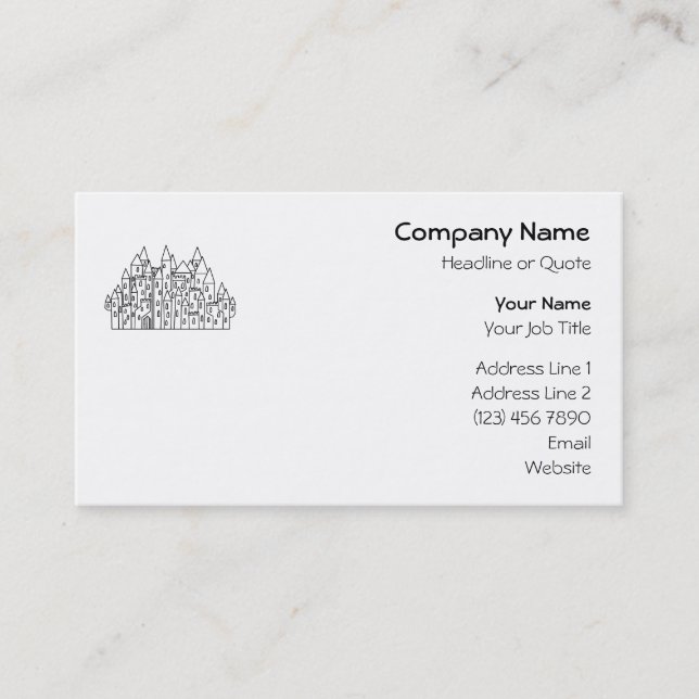 Tarjeta De Visita Castillo de la fantasía (Anverso)