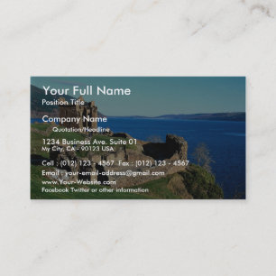 Tarjeta De Visita Castillo de Urquhart, Loch Ness, Escocia