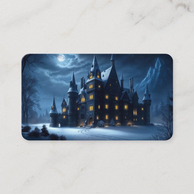 Tarjeta De Visita Castillo del Hollow Cold Night Bookmark (Anverso)