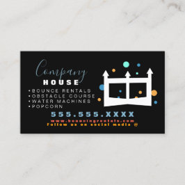 Tarjeta De Visita Castillo Inflable Casa de Salto Alquiler de Fiesta