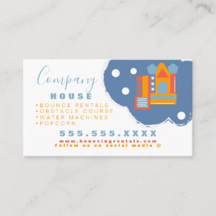Tarjeta De Visita Castillo inflable Salto Casa Bonza Alquiler Fiesta