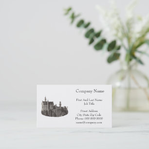 Tarjeta De Visita Castillo Neuschwanstein Arte Histórico Blanco y Ne