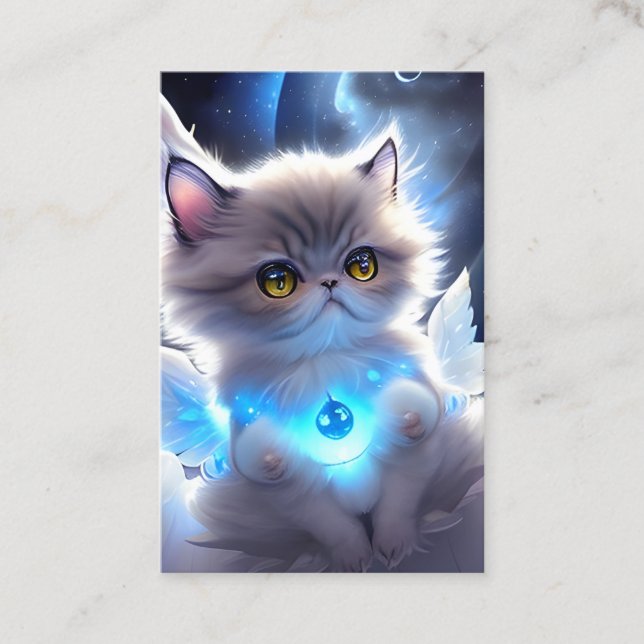 Tarjeta De Visita Cat Angel Fantasy (Anverso)