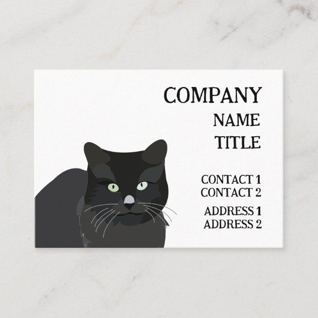 Tarjeta De Visita Cat Black Cat (Anverso)