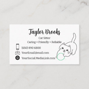 Tarjeta De Visita Catálogo de sentados de gato