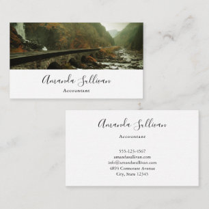 Tarjeta De Visita Cataratas fotográficas y bosque