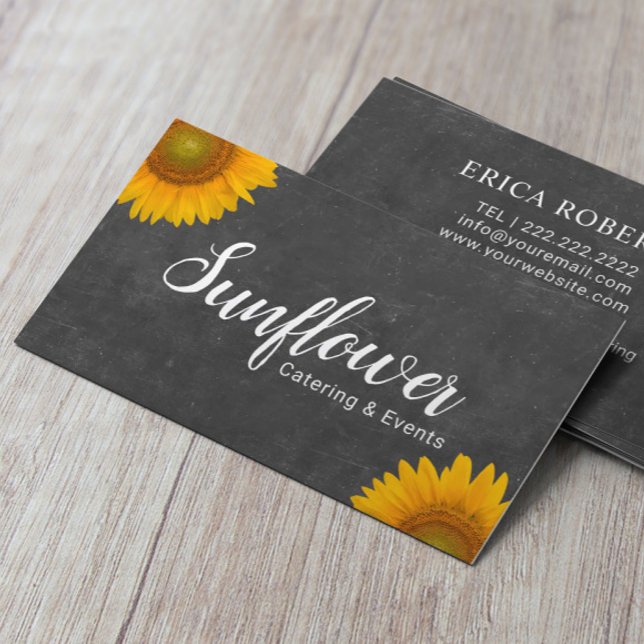 Tarjeta De Visita Cataratas y eventos de girasol Cartón de estilo vi (Subido por el creador)