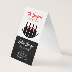 Tarjeta De Visita Catas de Vino Botellas y Copas