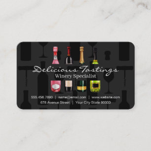 Tarjeta De Visita Catas de vino y champán surtidos