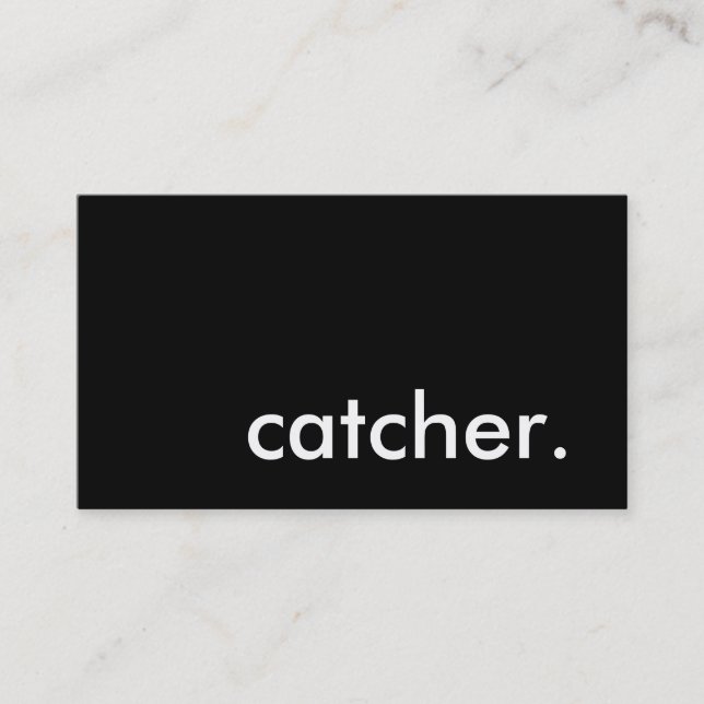 Tarjeta De Visita catcher. (Anverso)