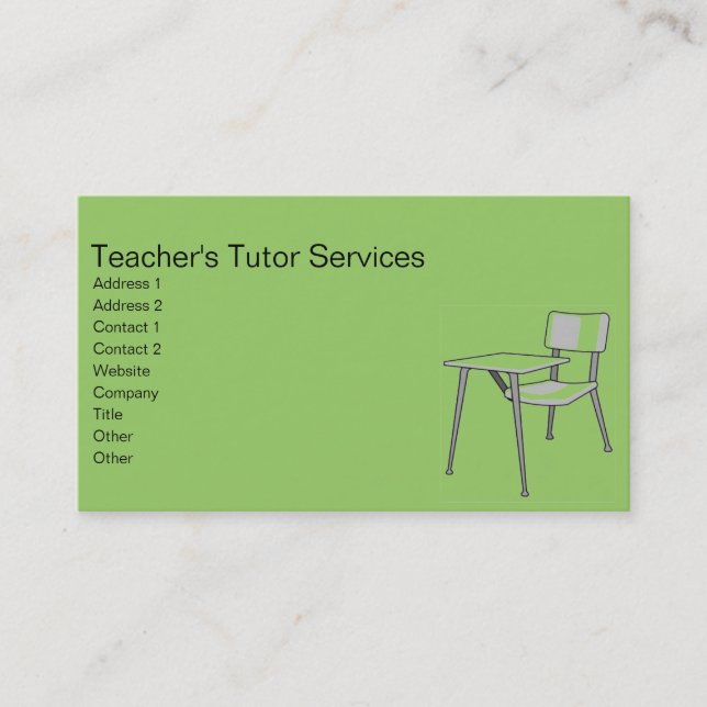 Tarjeta De Visita Cátedra escolar (Anverso)