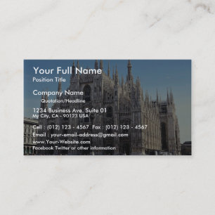 Tarjeta De Visita Catedral de Milano, Italia