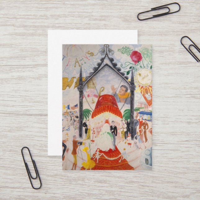 Tarjeta De Visita Catedrales de la Quinta Avenida por Stettheimer (Anverso/Reverso In Situ)