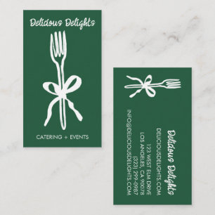 Tarjeta De Visita Catering Chef Planificación de Eventos Preparación