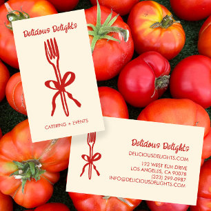 Tarjeta De Visita Catering Chef Planificación de Eventos Preparación