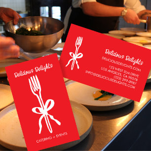 Tarjeta De Visita Catering Chef Planificación de Eventos Preparación