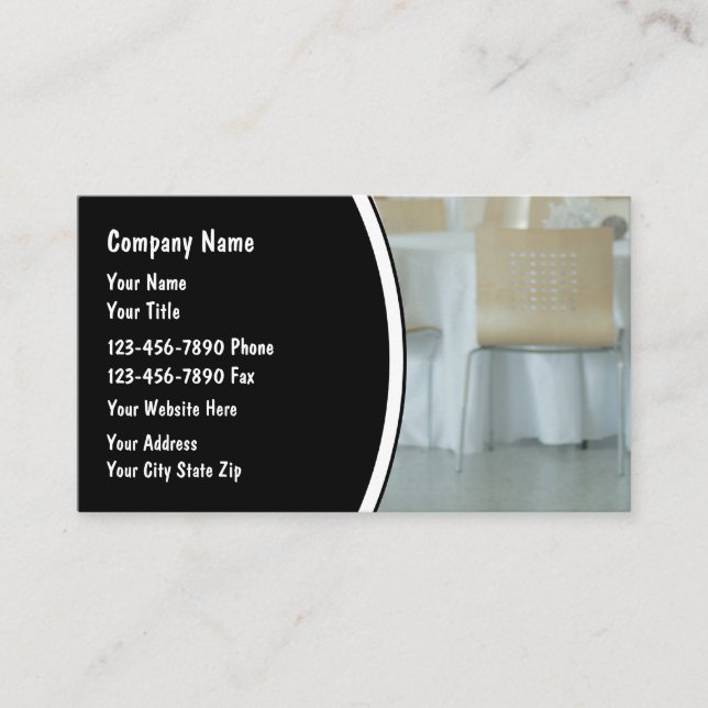 Tarjeta De Visita Catering Modern Business Cards (Anverso)