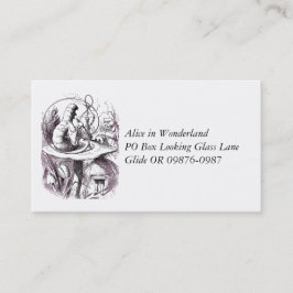 Tarjeta De Visita Caterpillar Hookah y Alice