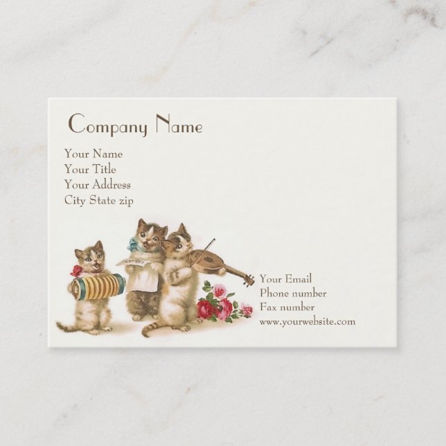 Tarjeta De Visita Caterwauling Business, paquete de 3,5" x 2", 100 (Anverso)