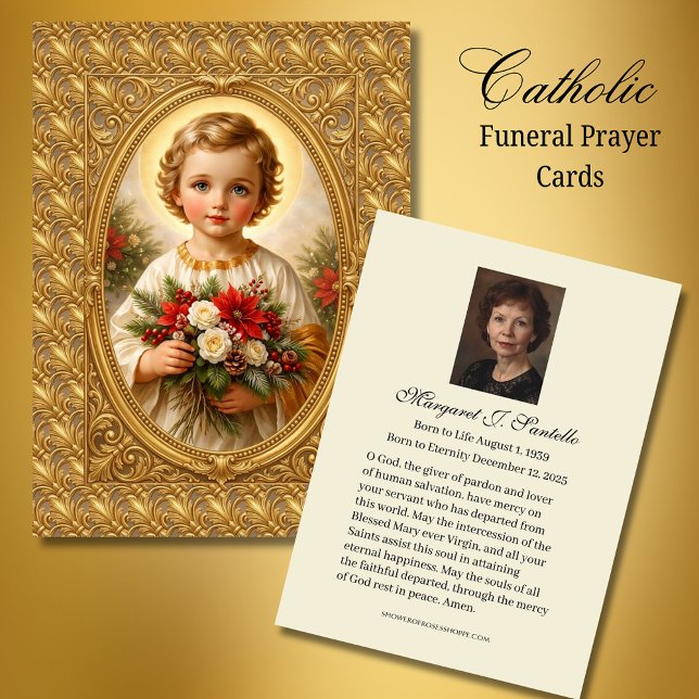 Tarjeta De Visita Catholic Memorial Prayer Christmas Jesus  (Subido por el creador)