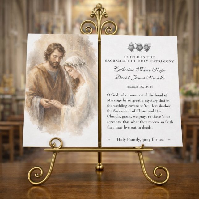 Tarjeta De Visita Catholic Wedding Betrothal Prayer Mary Joseph (Subido por el creador)