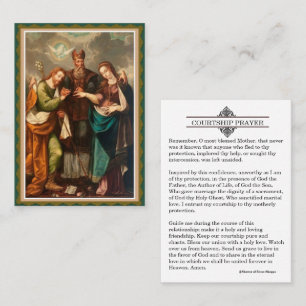 Tarjeta De Visita Católico/tarjeta santa del rezo del compromiso