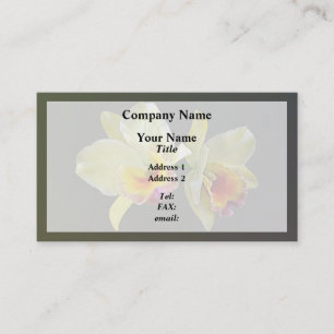 Tarjeta De Visita Cattleya Orchids de color amarillo pálidoTarjeta d