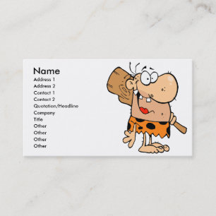Tarjeta De Visita cavernícola personalizado con club