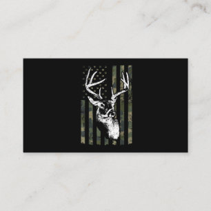 Tarjeta De Visita Caza de ciervos Whitetail Buck en EE.UU. Camuflage