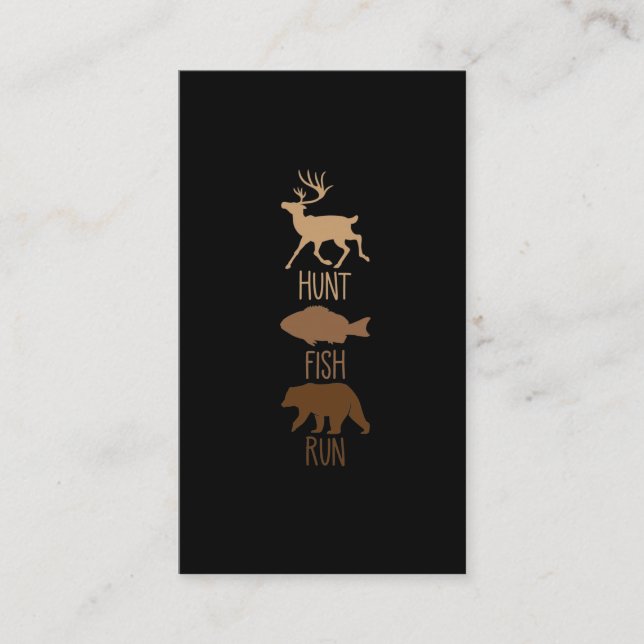 Tarjeta De Visita Caza de oso de pesca en el campo salvaje exterior (Anverso)