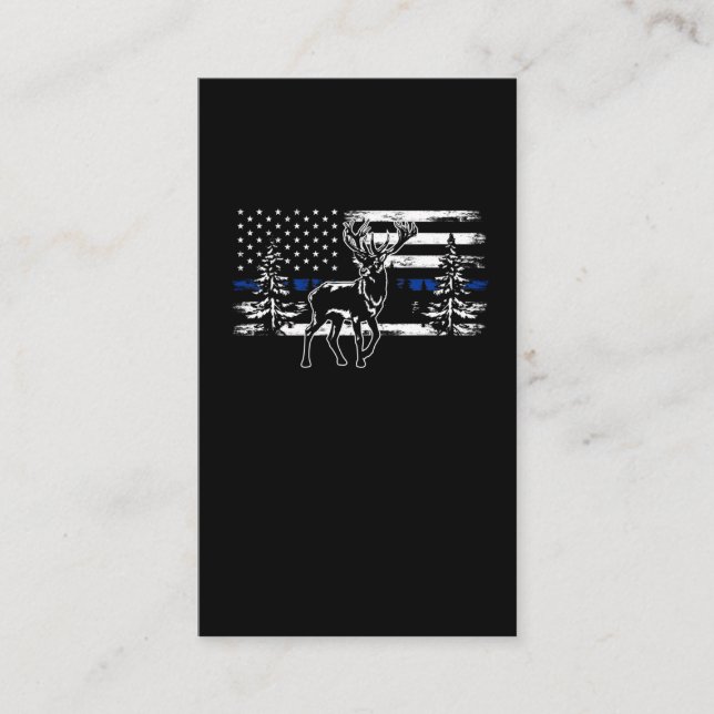 Tarjeta De Visita Caza de venados en la selva de la bandera estadoun (Anverso)