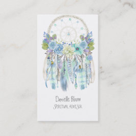Tarjeta De Visita Cazador de sueños tribal boho flechas flores