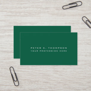 Tarjeta De Visita Cazador masculino minimalista-verde
