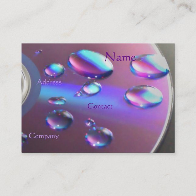 Tarjeta de visita CD de DJ - personalizable (Anverso)