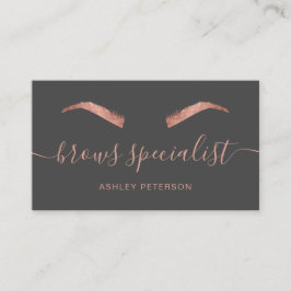 Tarjeta De Visita Cebollas de oro rosa de moda moderna gris