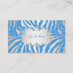 Tarjeta De Visita Cebra/champán azul de PixDezines